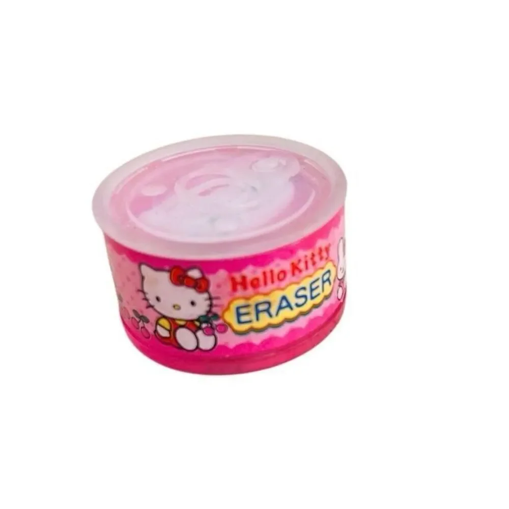 Vintage Hello Kitty Sanrio Mini‎ Retro Circle Case w/ Removable Eraser 1976 2003